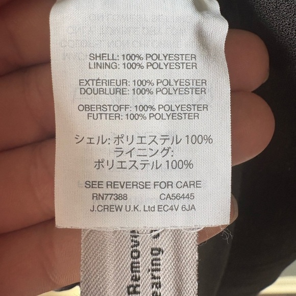 J. Crew size 6 Elegant Black crepe Wrap Dress, fitted cuffs , adjustable tie - Picture 6 of 11